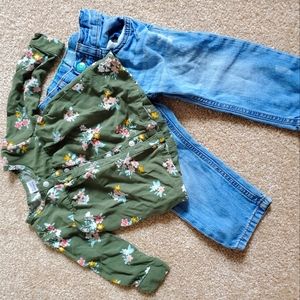 baby girls 12mo fall long sleeve shirt jeans